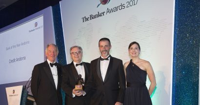 Crèdit Andorrà és designat Banc de l’Any d’Andorra per la publicació ‘The Banker’ del grup Financial Times