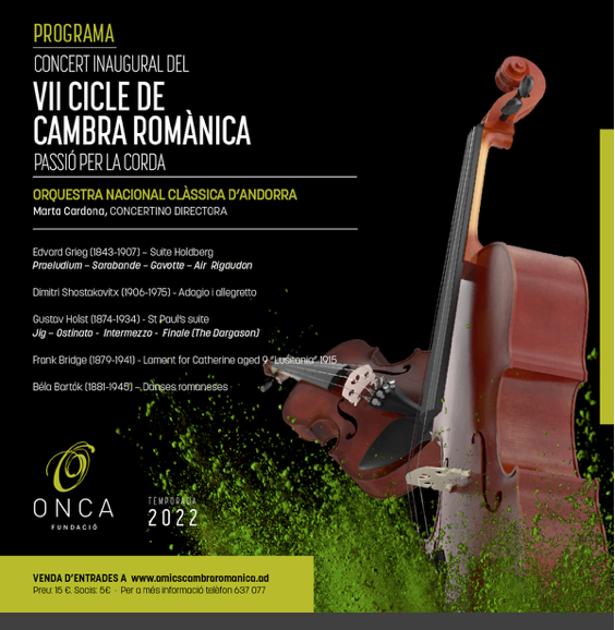 L’ONCA inaugura el VII Cicle Cambra Romànica