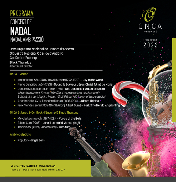 La Jonca, l’ONCA i el Cor Rock d’Encamp amb el grup Black Thursday preparen el concert “Nadal amb passió” amb un repàs dels grans hits de les festes nadalenques